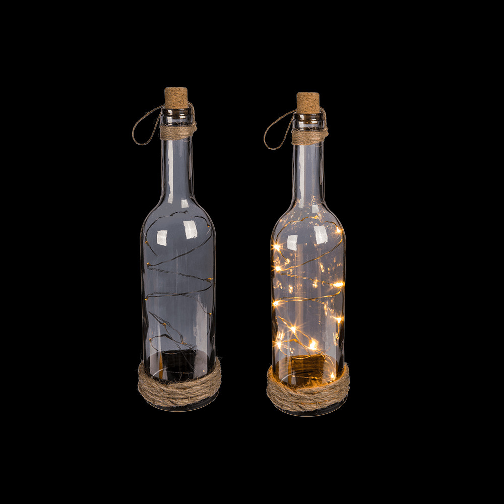 Smoked Bottle with 10 LEDs-